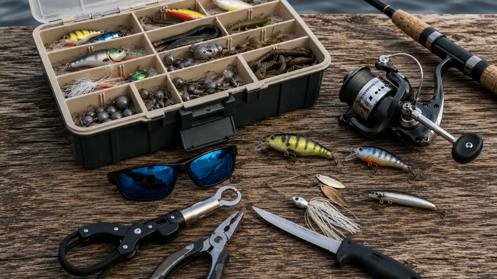 Fishing gear, bait, tackle, rods and outdoor essentials displayed at Redden's Outdoors near Kenora